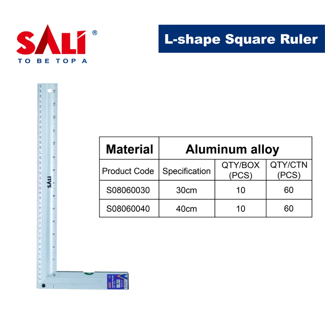 Sali 40cm Aluminum Alloy High Quality L-Shape Square Ruler