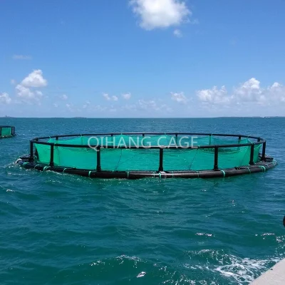 Red de cultivo en jaulas de peces de HDPE para el cultivo de lubina